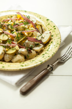 Potato and Pastrami Salad with Dill and Mustard